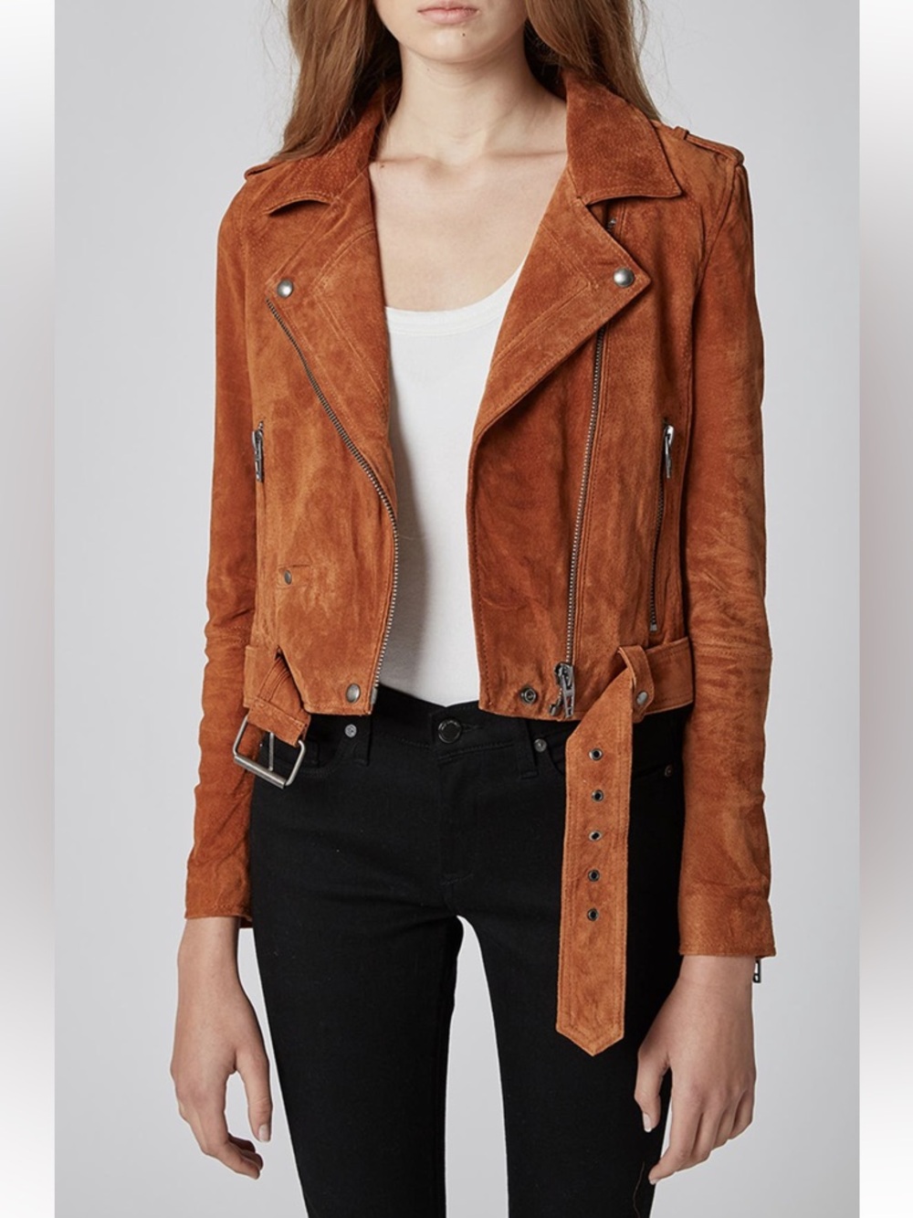 BLANK NYC SUEDE MOTO JACKET - SZ XSMALL